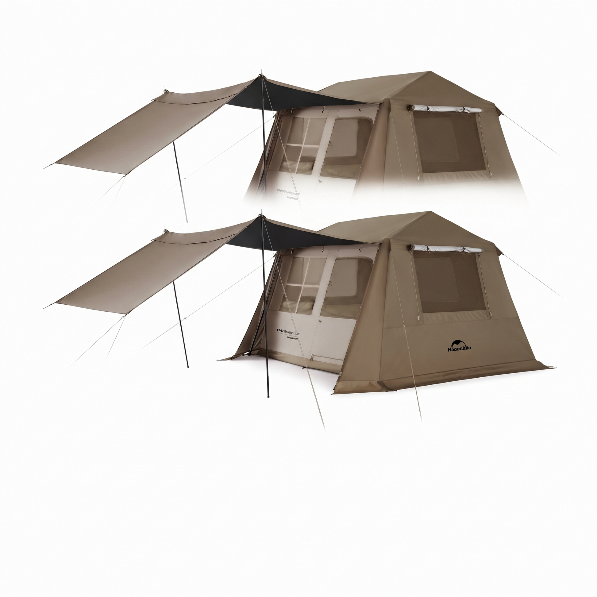 Basecamp instant cabin tent on white background